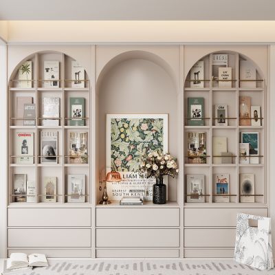 现代书柜 书籍 展示柜 开放式书柜