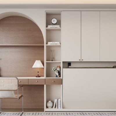 奶油风衣柜 装饰桌 衣柜 折叠床 莫斯床 梳妆台