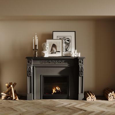 欧式壁炉组合 壁炉 火炉 柴火 木柴