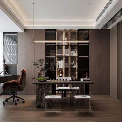 现代意式轻奢书房