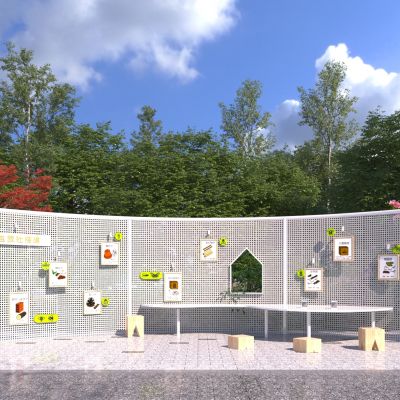 现代儿童科普宣传栏3D模型