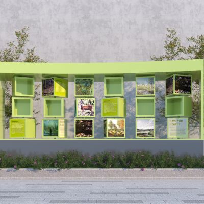 现代儿童科普宣传栏3D模型