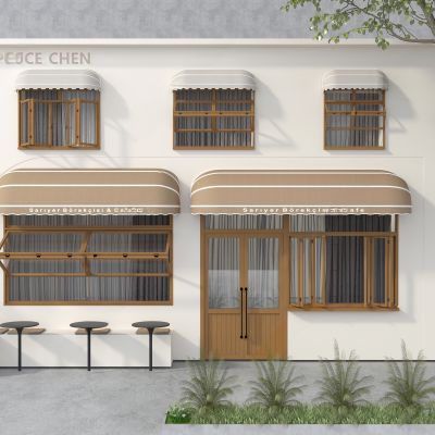 现代咖啡店门头门面