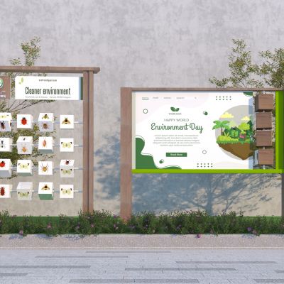 现代儿童科普宣传栏3D模型