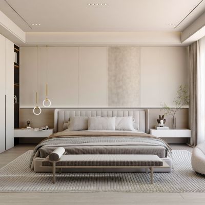 现代 奶油风 卧室