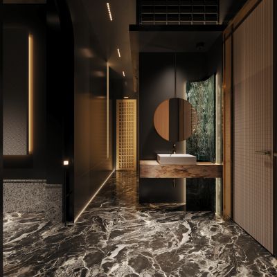 现代轻奢风公共卫生间