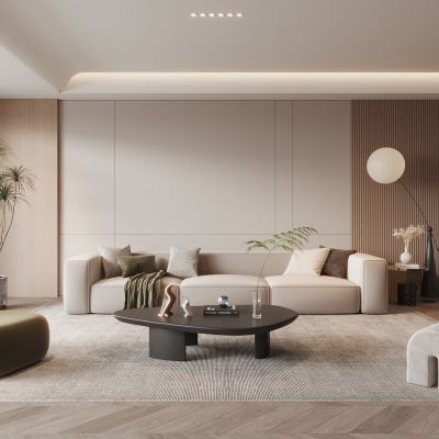 现代家居客厅沙发3D模型