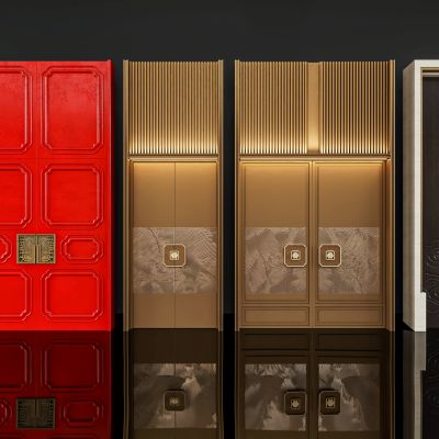 新中式门 双开门