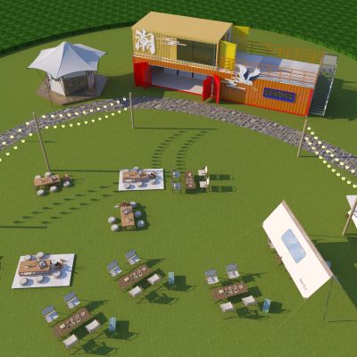 现代网红露营区3D模型