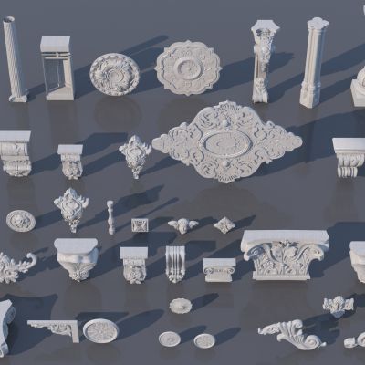 欧式建筑构件3D模型