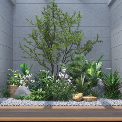 现代植物堆 灌木组合3D模型