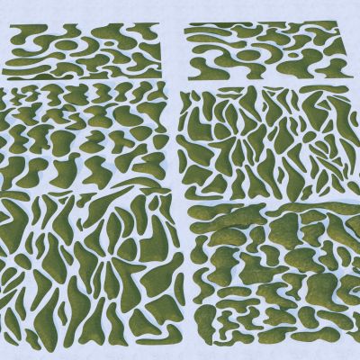 现代景观微地形3D模型