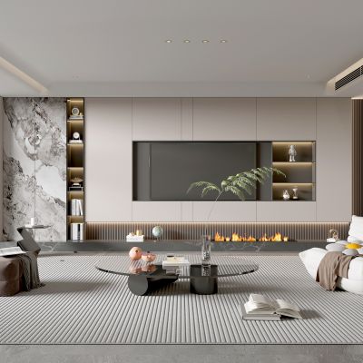 现代家居客厅 电视背景墙 简约客厅 现代茶几组合 沙发 电视柜 极简客厅