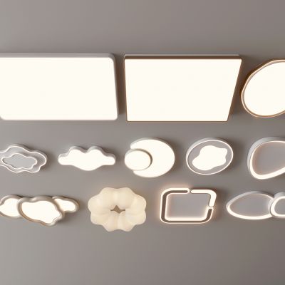 现代吸顶灯 方形吸顶灯 圆形 几何 超薄  卧室 客厅 儿童房 简约