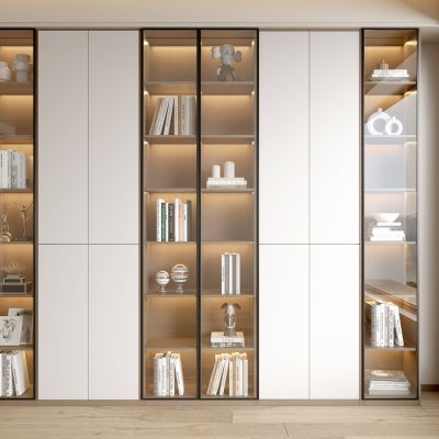 现代书柜 装饰柜 现代书柜 书籍组合 书架 摆件 装饰摆件 开放实木书柜