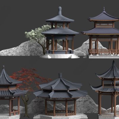 中式亭子_圆顶亭