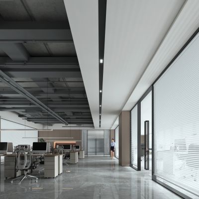 现代风格办公室_装饰柜_摆件_装饰品_沙发组合222