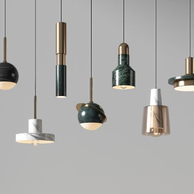 现代 大理石 吊灯