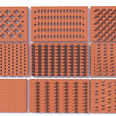 现代红砖景墙围墙