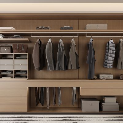 开放式衣柜 开放式衣帽间 衣架 
