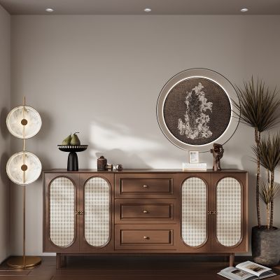 新中式玄关柜 摆件 