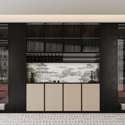 现代餐边柜 酒柜 饰品摆件