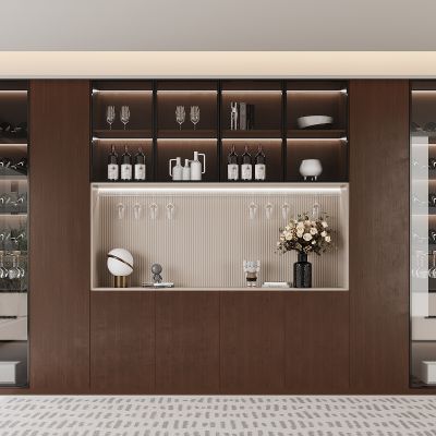 现代餐边柜 酒柜 饰品摆件