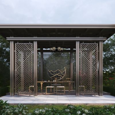新中式凉亭3D模型