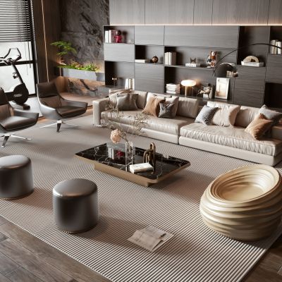 Minotti 组合沙发 皮沙发