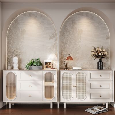 奶油风玄关柜 摆件 装饰品