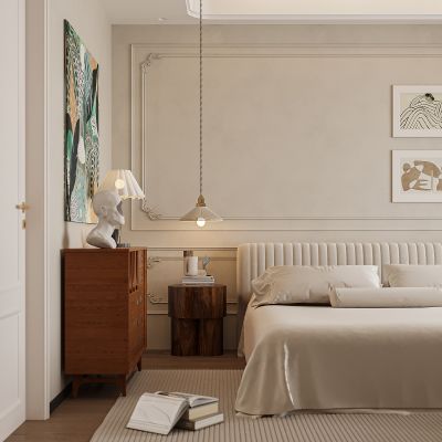 现代奶油风卧室