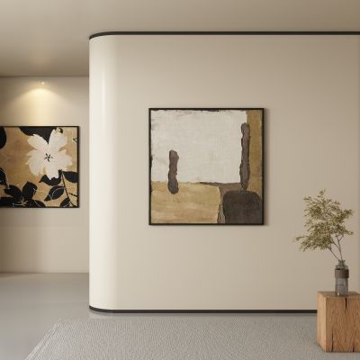 侘寂画装饰画挂画3D模型