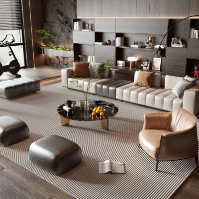 Minotti 组合沙发 皮沙发