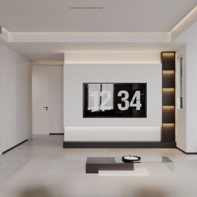 现代客餐厅模型