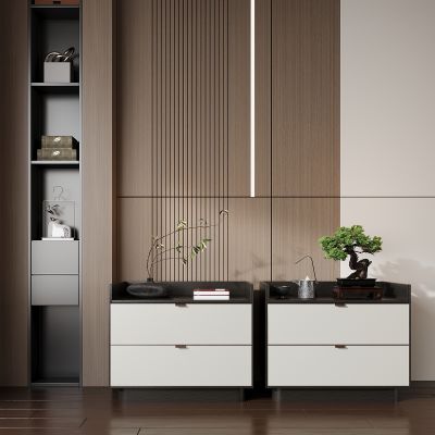 新中式床头柜 摆件