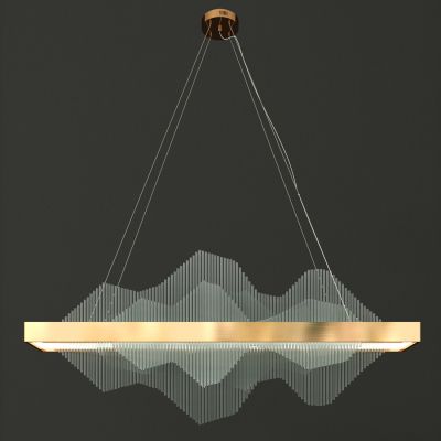 新中式水晶玻璃棒吊灯