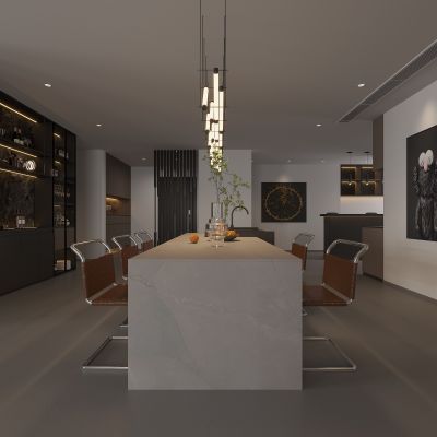 现代客餐厅3D模型
