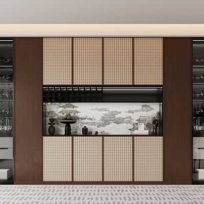 现代餐边柜 酒柜 饰品摆件