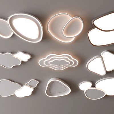 现代吸顶灯  云朵形吸顶灯 三角形吸顶灯 几何形 超薄  卧室客厅 简约