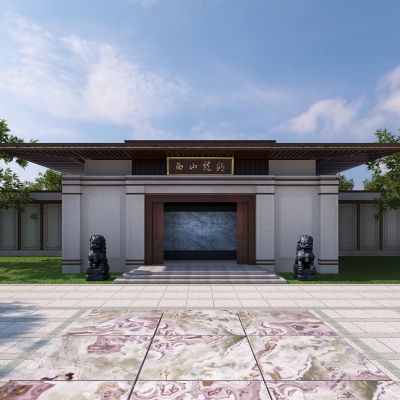 新中式售楼处外立面