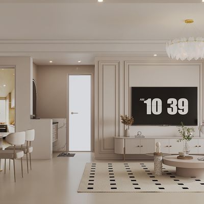 法式奶油风客餐厅