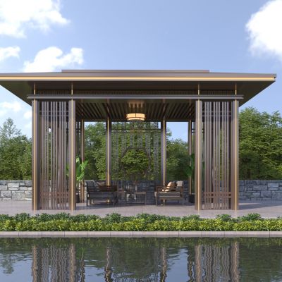 新中式亭子3D模型