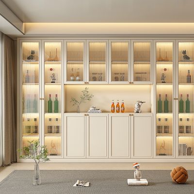 现代奶油风酒柜 餐边柜