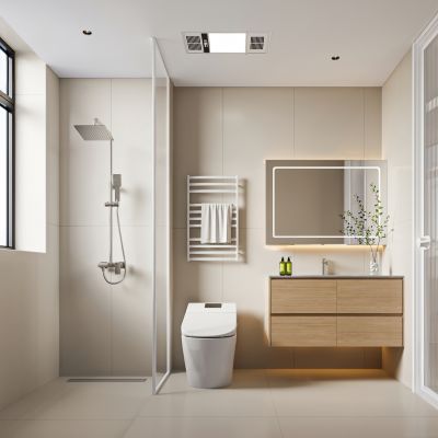 现代奶油风卫生间