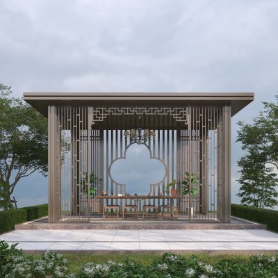 新中式凉亭3D模型