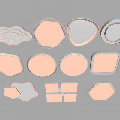 现代吸顶灯 方形吸顶灯 圆形 几何 超薄  卧室 客厅 儿童房 简约