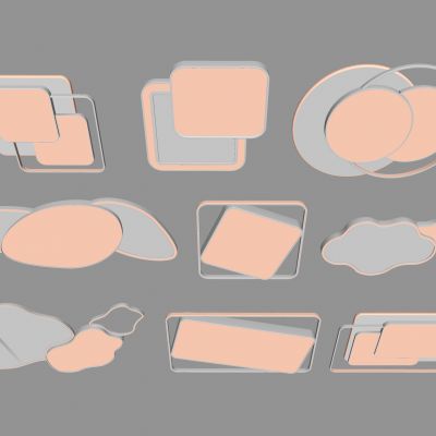 现代吸顶灯 方形吸顶灯 圆形 几何 超薄  卧室 客厅 儿童房 简约