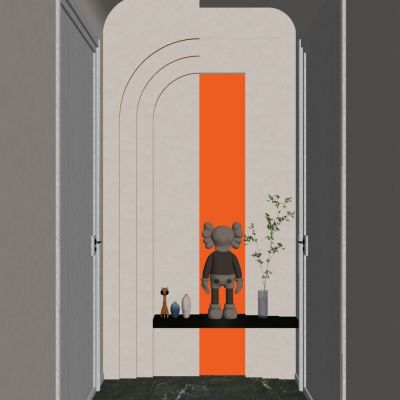 奶油诧寂风走廊斯卡帕叠级端景玄关