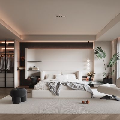 侘寂风格卧室_床品2_摆件_装饰品_陶瓷_书本22