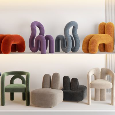 现代单人沙发组合